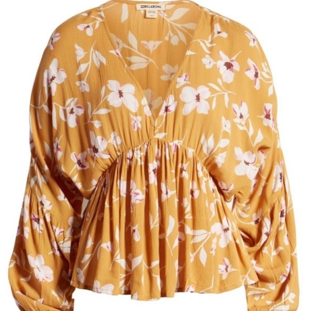 Billabong Windy Street Floral Print Top Size M